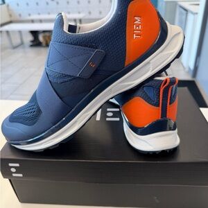 Men's TIEM Navy and Orange Cycling Shoes